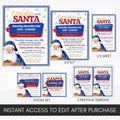 all in one police department blue santa claus event flyers promotion bundle